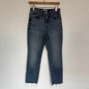 Madewell The High-Rise Slim Boyjean in Neal Wash TENCEL Denim Edition SZ 25